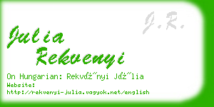 julia rekvenyi business card